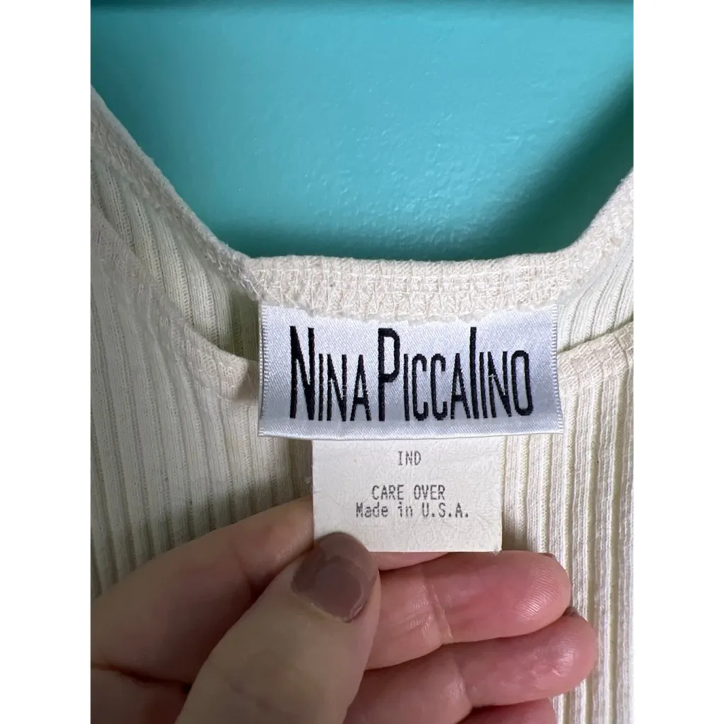 Vintage 80s/90s Nina Piccalino Plaid Prairie Dress – Cottagecore Made in USA Blue Size 12 - Image 2