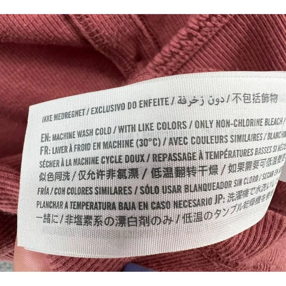 Abercrombie Fitch Y2K Crop Top Womens XL Pink Button Square Neck Ribbed Tank - Image 12