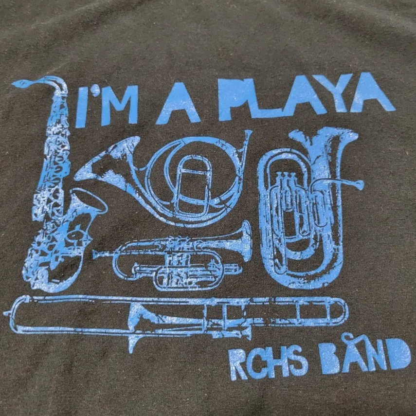 Vintage Fruit Of The Loom Shirt Size Medium "I'm A Playa" RCHS Band Graphic Tee Band Tee Unisex T-shirt  - Image 4