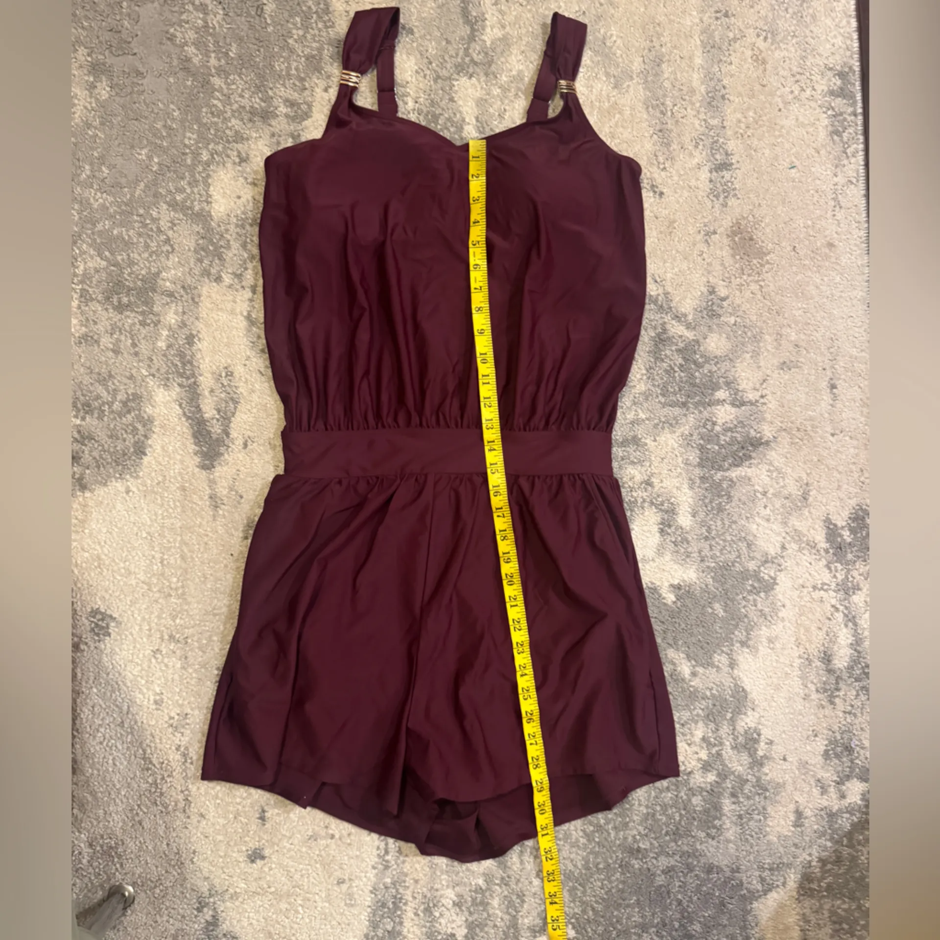 NWT BloomChic One Piece Swim Suit Purple Size 12 - Image 7