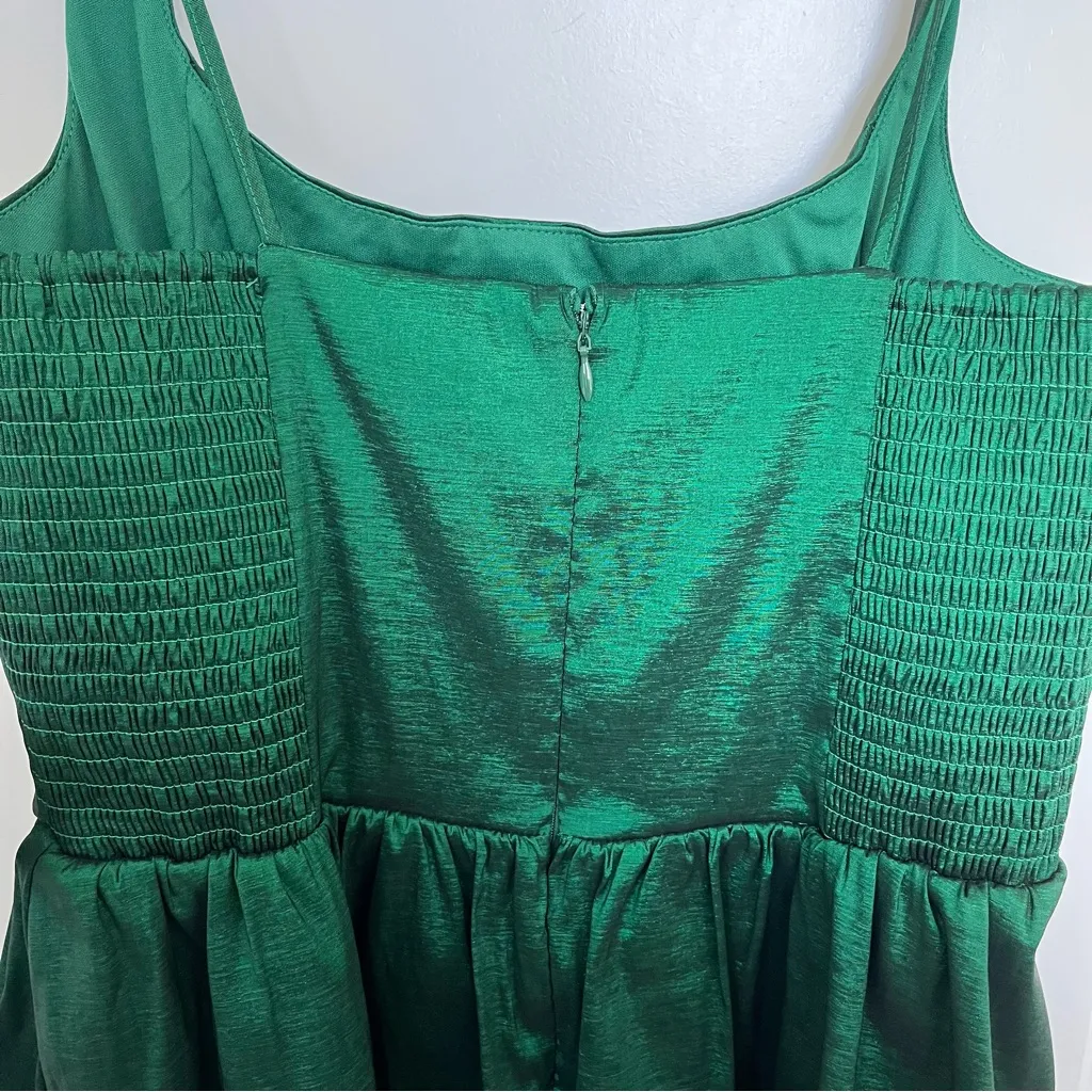 NEW Altar’d State Green Shimmer Mini Dress Size XL NWT Cute Holiday Dress - Image 9