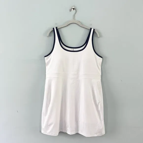 Fabletics Sporty Classic Built-In Short Dress White Collegiate Navy NWT Size XXL - Image 3