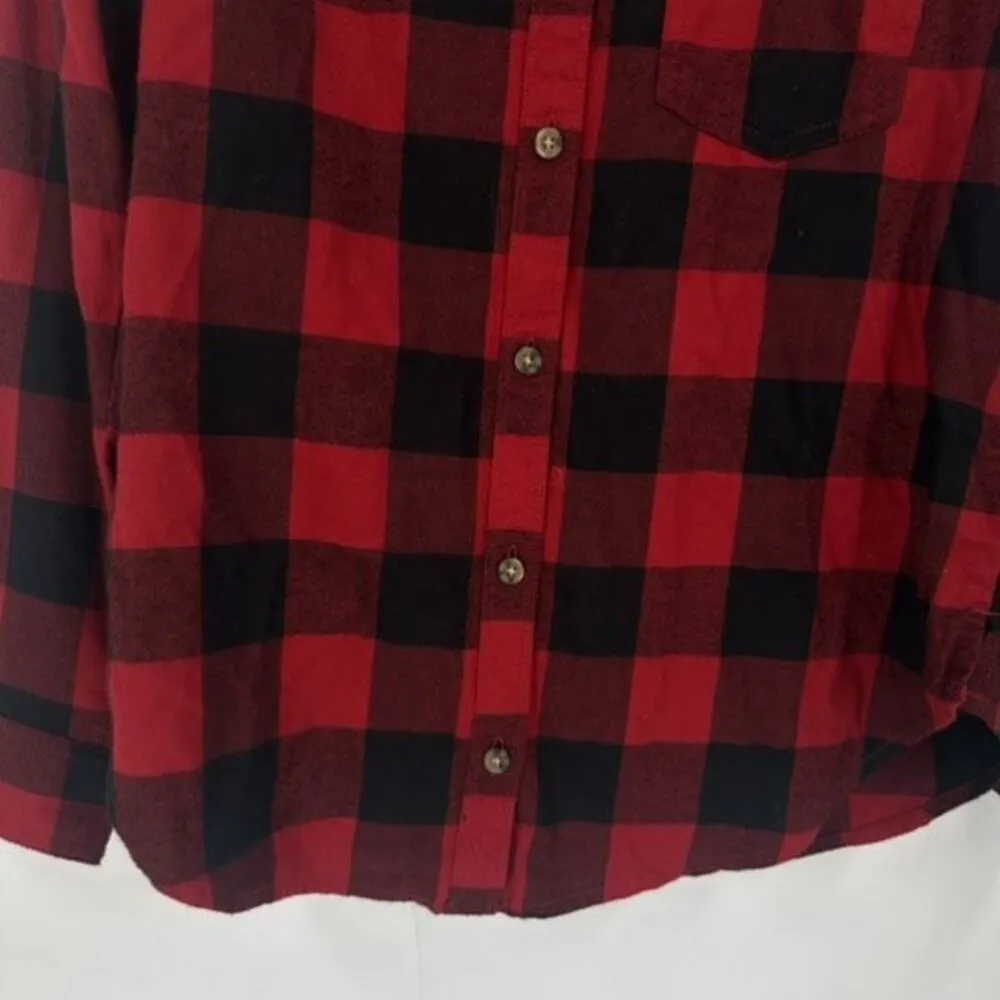 Abercrombie‎ & Fitch Women’s Buffalo Plaid Button Down Soft A&F Collection Small - Image 8