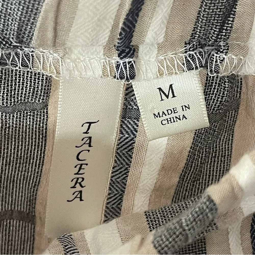 Tacera Black and White Jumpsuit with Elastic Waist - Image 3