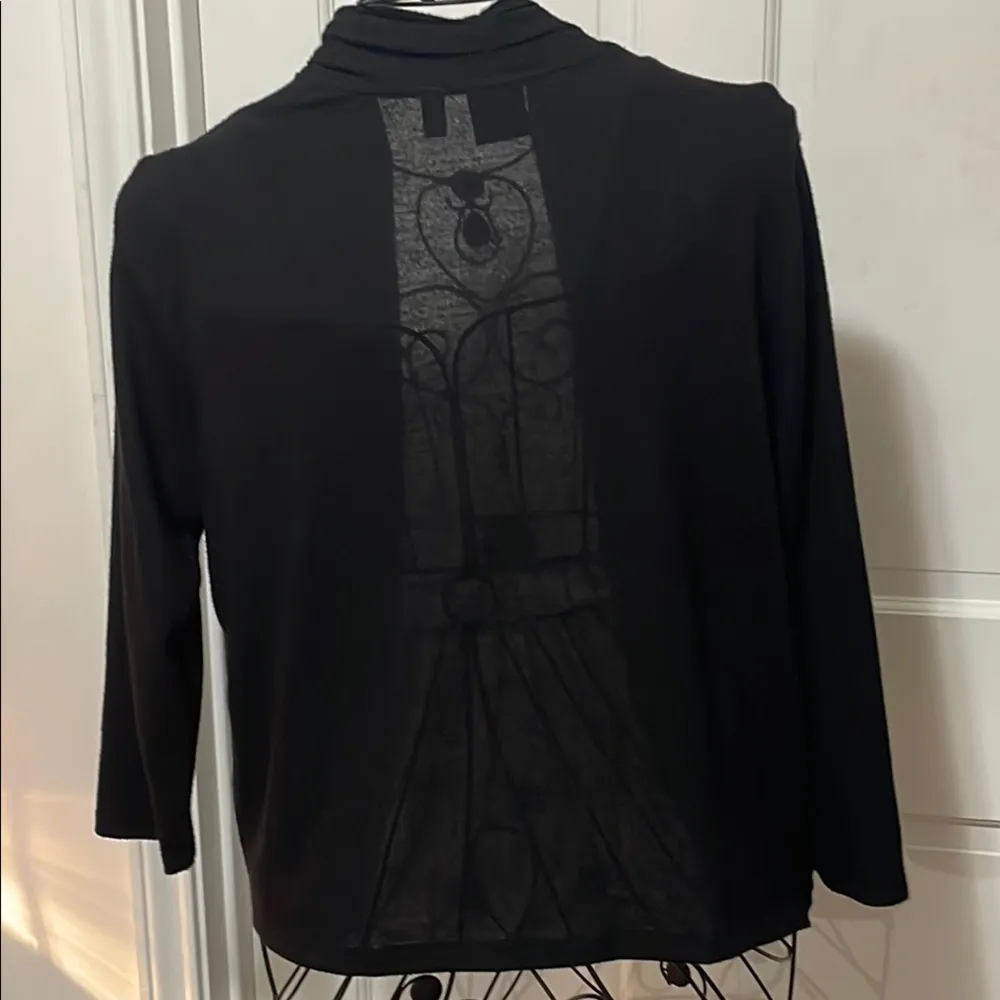 ❤️❤️❤️3 for 12$❤️❤️❤️Rafaella Black Open Front Cardigan—Large - Image 6