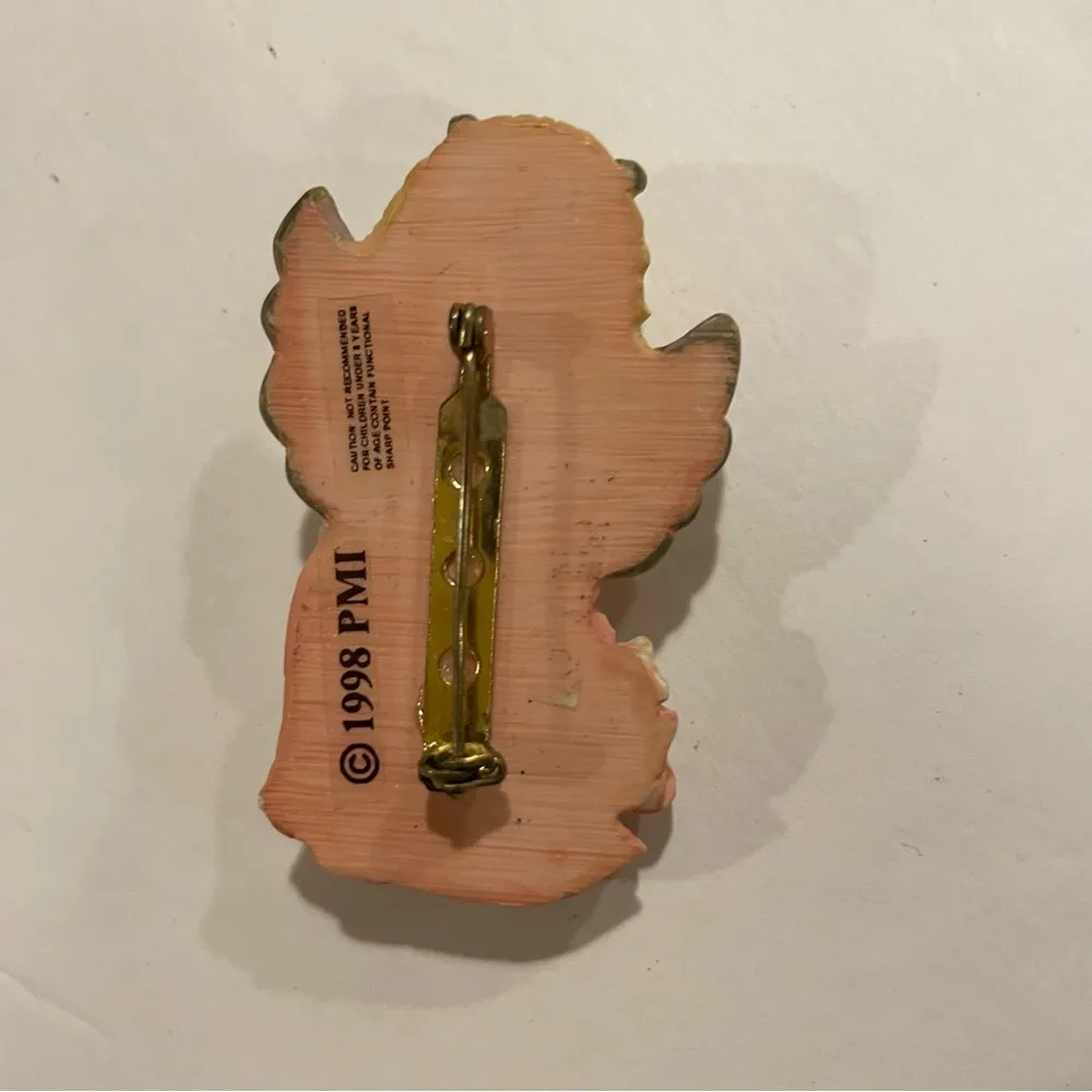 Adorable Vintage little girl angel prayer pin brooch 1998 Y2K Pink - Image 2