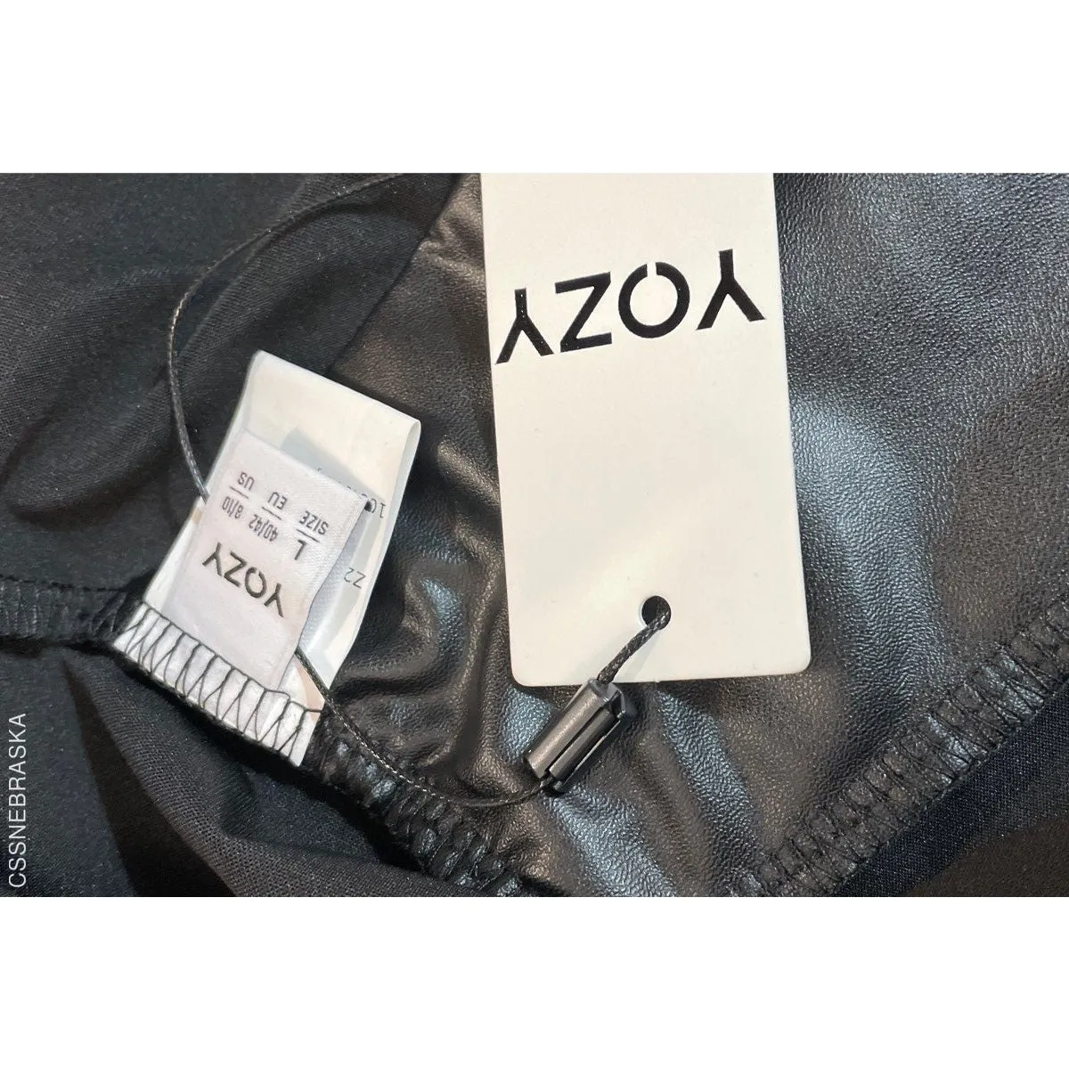 Yozy Black Faux‎ Leather jumpsuit - Image 6