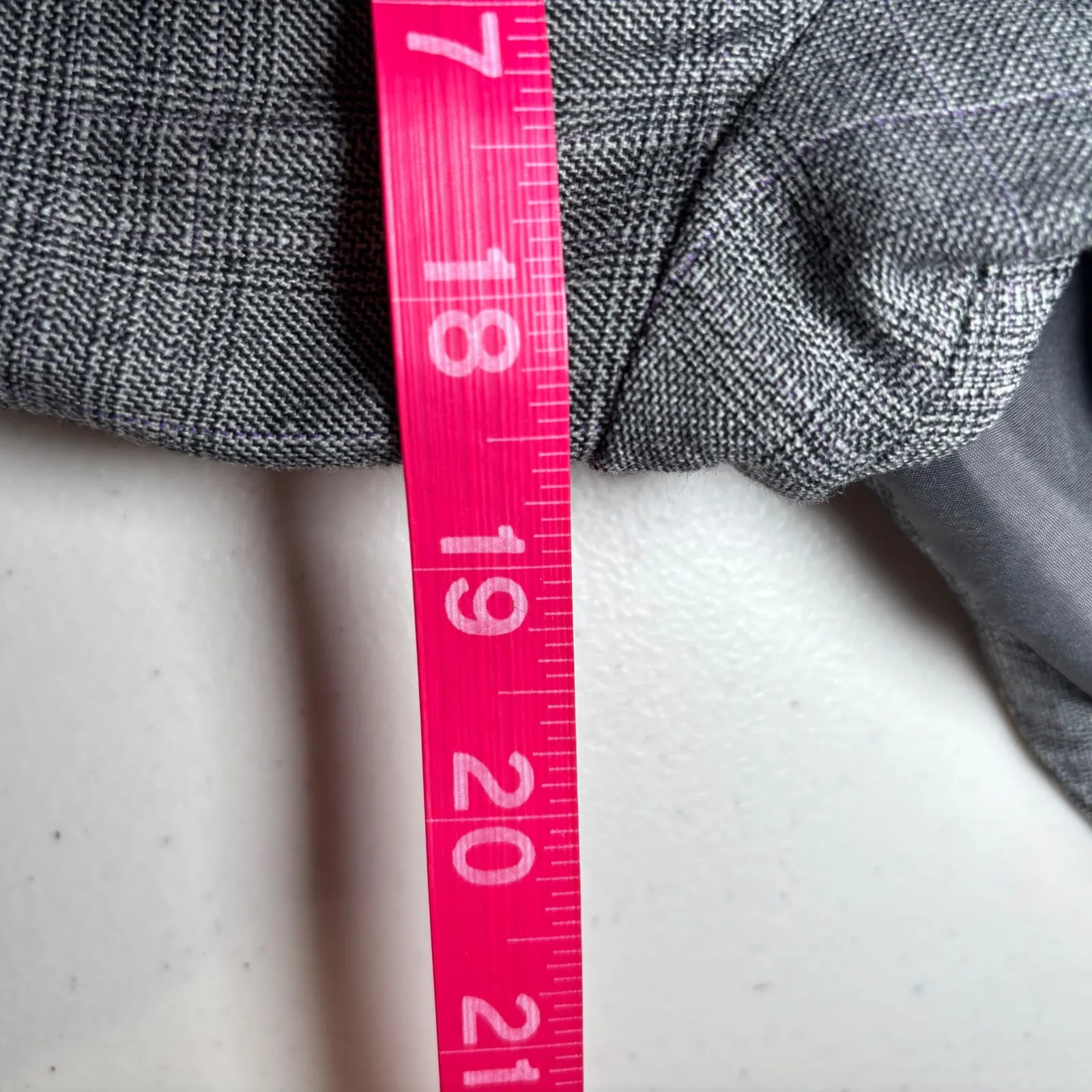 Banana Republic Gray Plaid Sheath Knee Length Dress‎ Women's 12P Petite Wool - Image 7