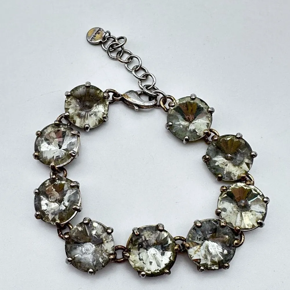 Stella & Dot Amelie‎ Crystal Bracelet Chain rocker chic sophisticated  silver - Image 4