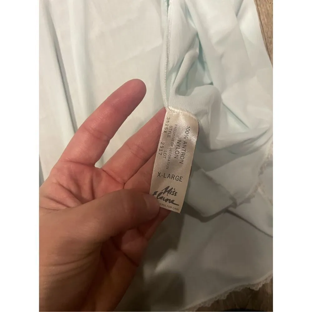 Miss Elaine XL Vintage Union Made Light Blue Robe with Pockets - Image 5