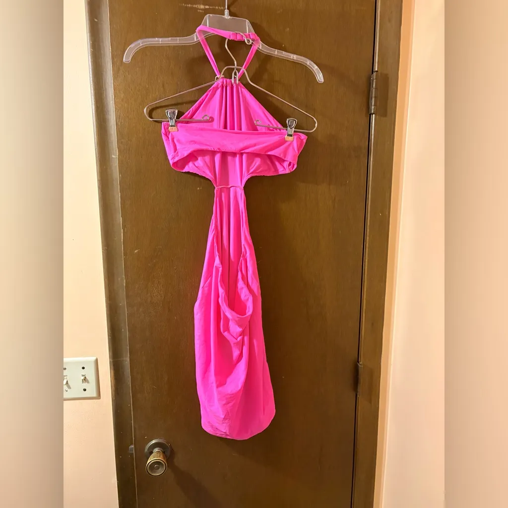 NWT Skims Fits Everybody Halter Dress in Neon Pink - Image 9