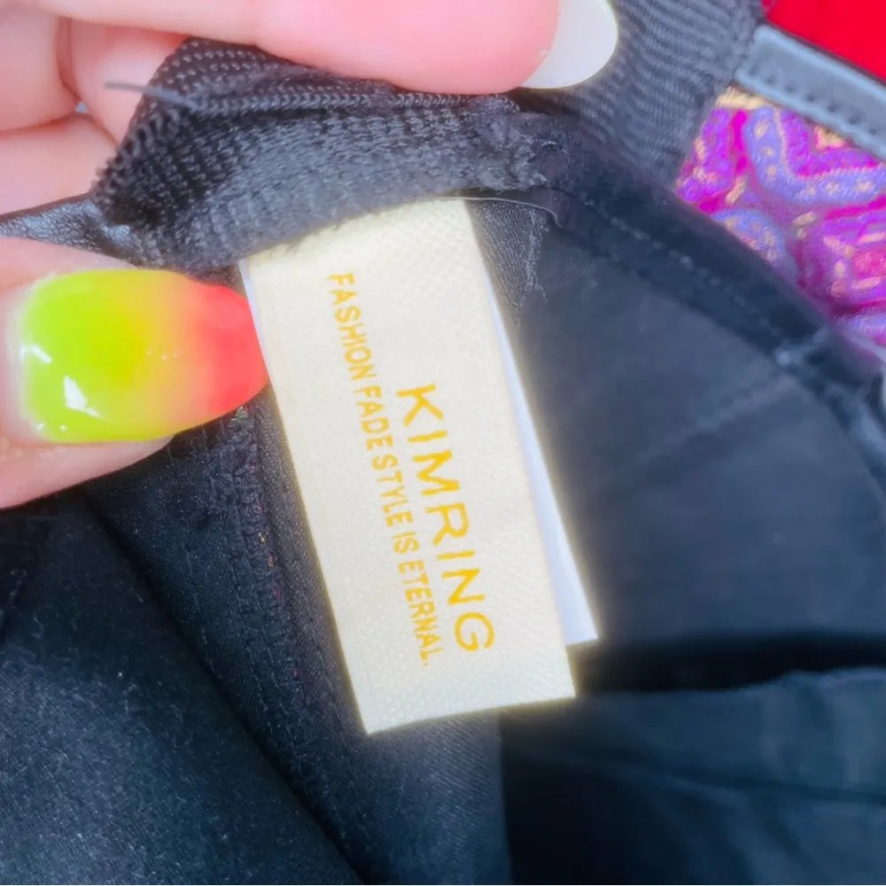 Women Embroidery Strap Corset Vest Gothic Overbust Up Zipper Side Corset Bustier Purple Size XL - Image 10