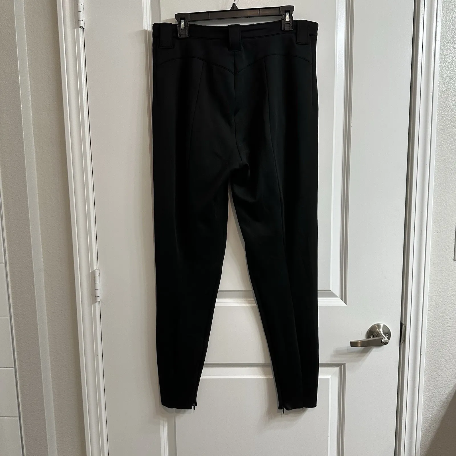 House of CB Helene Trousers Black‎ Slim Fit Zip Hem Pants Size L+ High Waist - Image 2