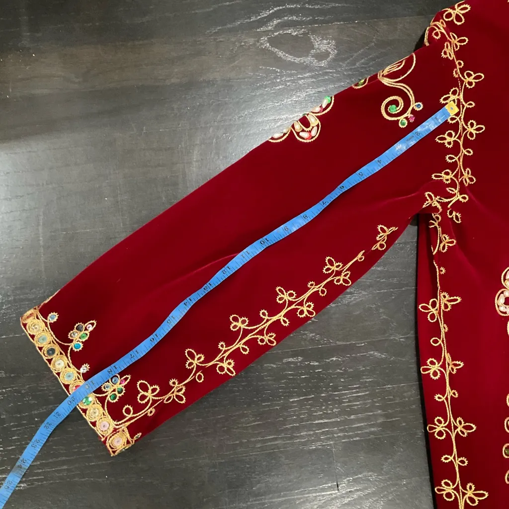 70’s TRADITIONAL KATAF WITH TURKISH MOTIFS BEADED MARAS THREAD BROCADE SULTAN - Image 12