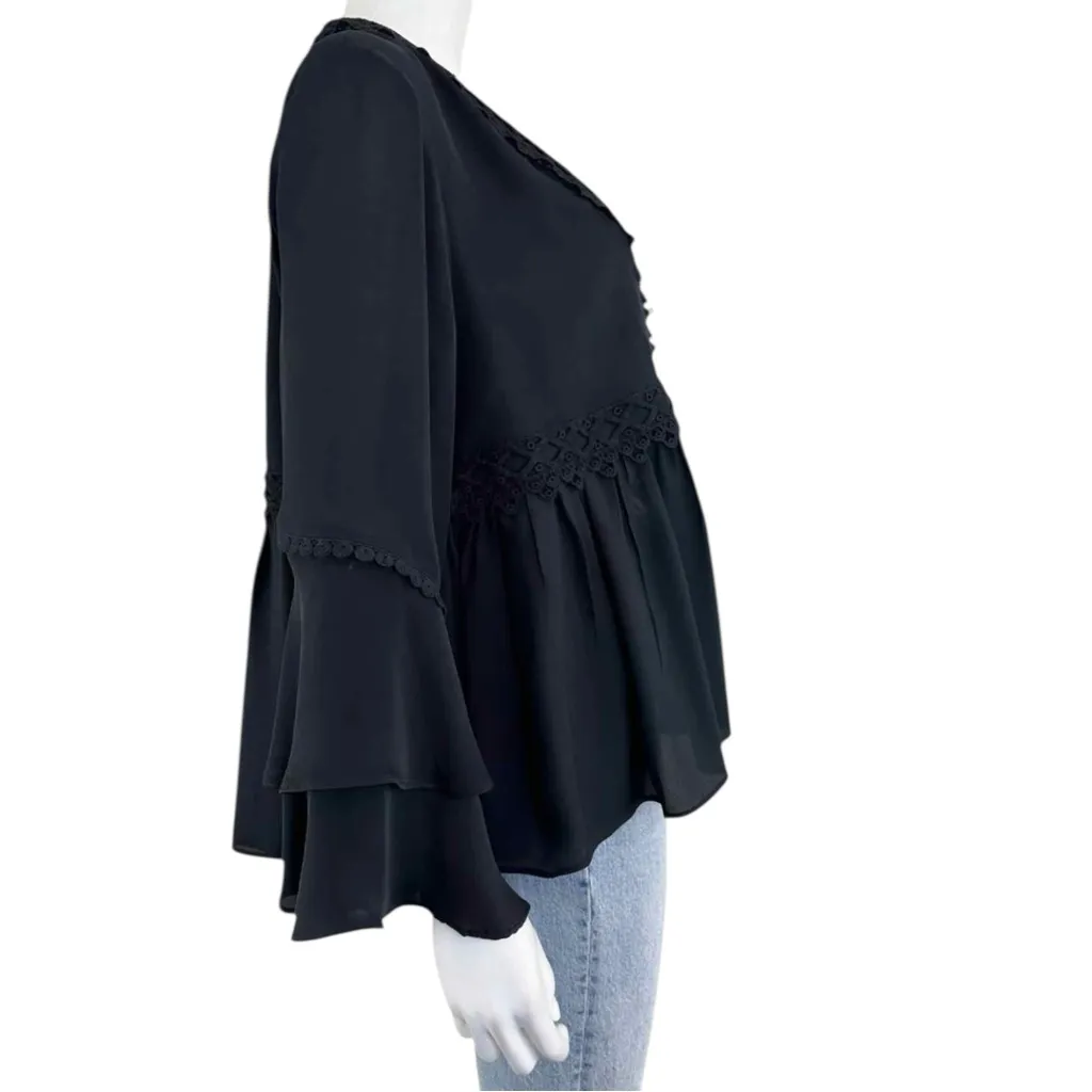 KOBI HALPERIN Black 100% Silk Dress Jacket Size M Size M - Image 4