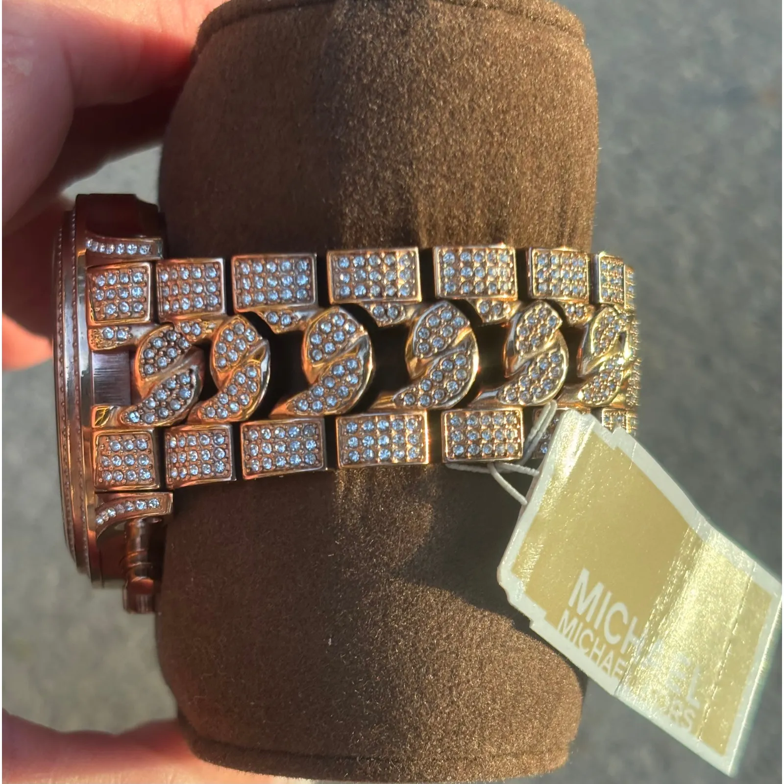 Michael Kors Watch MK5900 Oversized Rose Gold Pave Face and Band New NWT $550 - Image 6