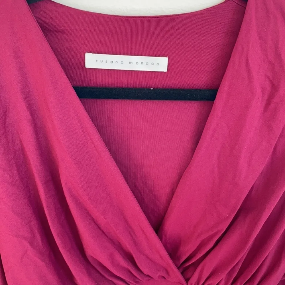 Revolve Susana Monaco Ruched Long Sleeve dress S - Image 5