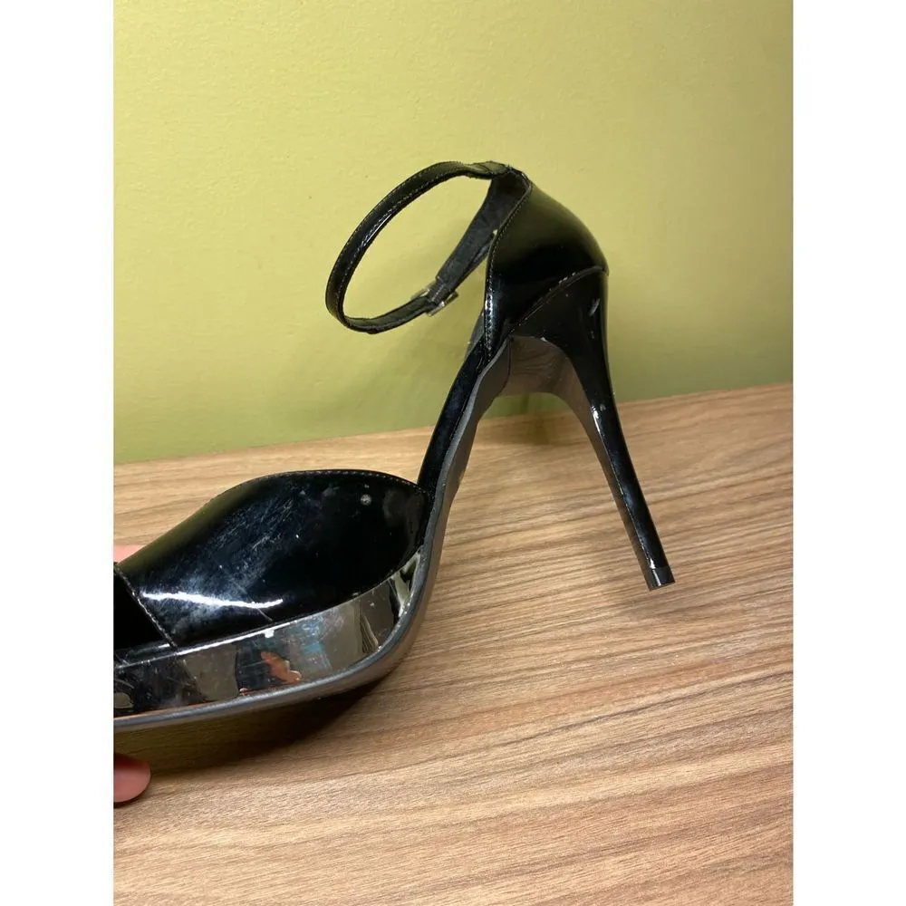 Size 9 black Anne Michelle small platform heels - Image 3