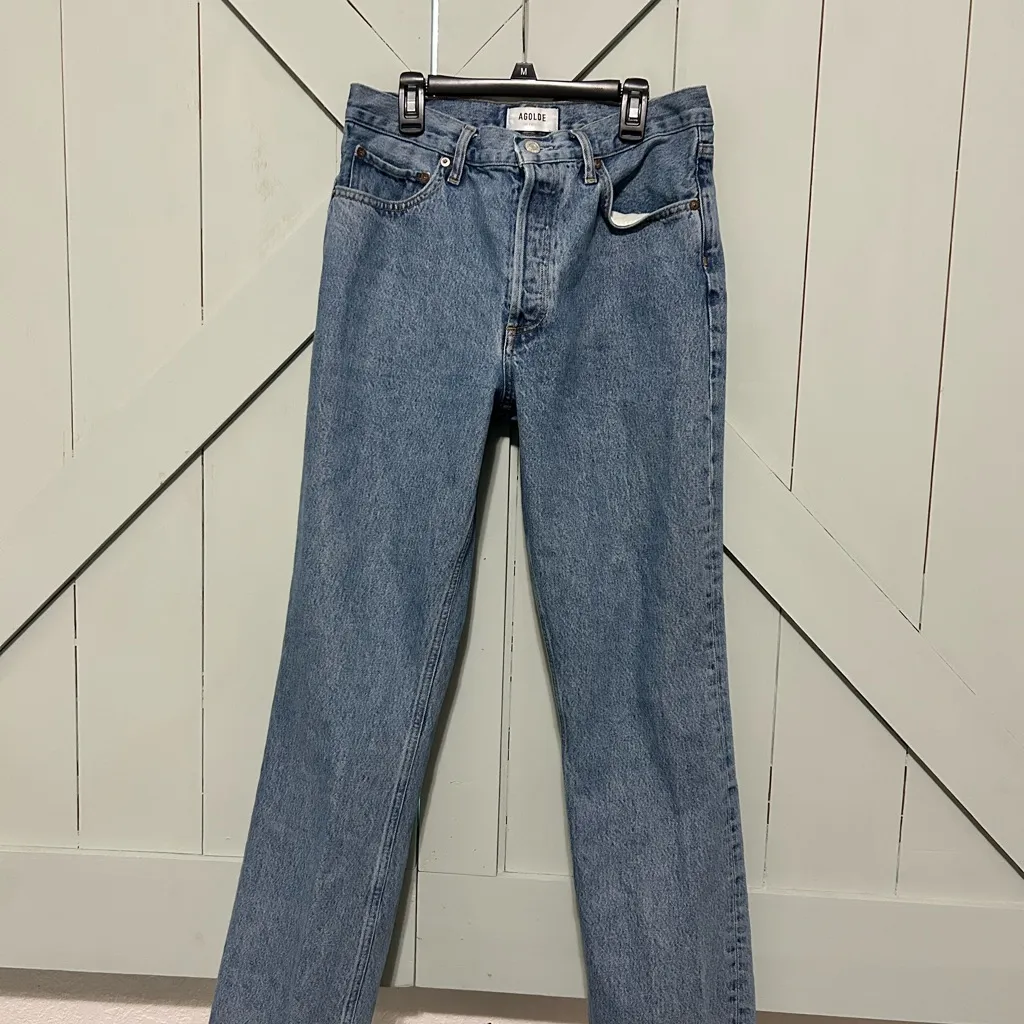 AGOLDE Relaxed Boot cut Light Blue Denim Jeans size 28 REVOLVE - Image 5