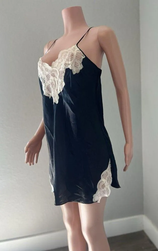 Vintage Gold Label Red Victoria's Secret Satin Chemise Nightgown Lingerie #225 Black Size undefined - Image 4