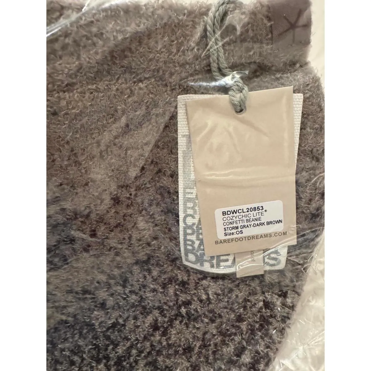 NWT Barefoot Dreams CozyChic Lite Women's Gray Knit Beanie Hat - Image 6