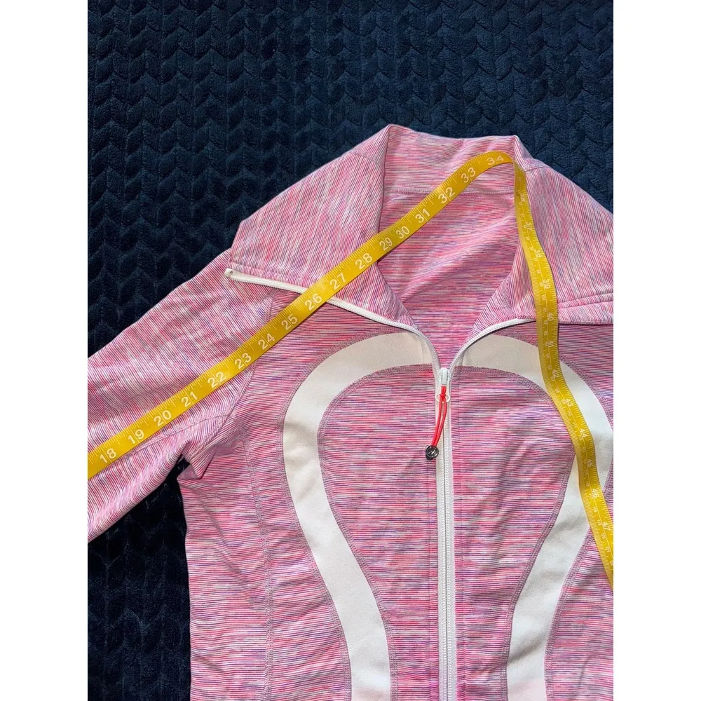 Lululemon Define Jacket Thumbholes Full Zip Athletic Pink White Size 4 - Image 6