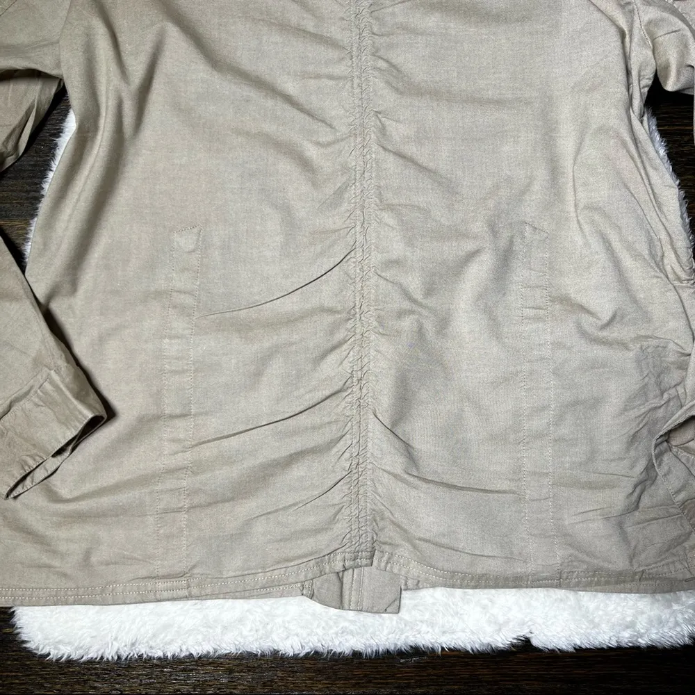 Artful Dodger Khaki 100% Cotton Button Up Utility Jacket Size XXL - Image 11