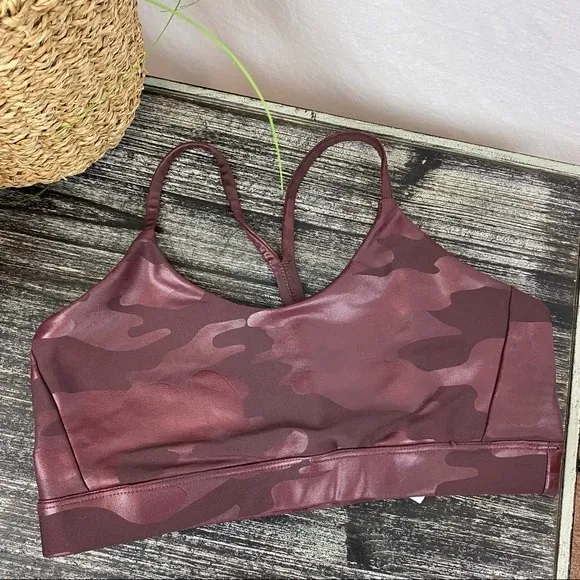 Sage Collective Women's Red Oxblood Moon Camouflage Sport Bra M Size M - Image 3