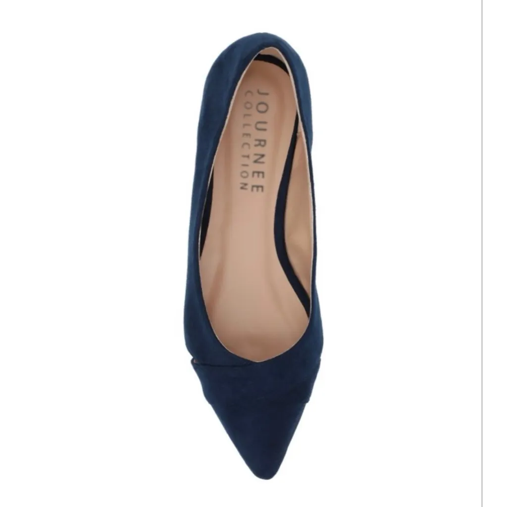 NEW Journee Vegan Suede Winslo Slip On Pointed Toe Ballet Flats 8 $65 - Image 6