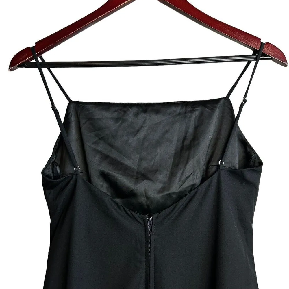 Ministry of Style Universal Midi Dress Woman 4 Black Square Neck 90s Y2K NEW - Image 5