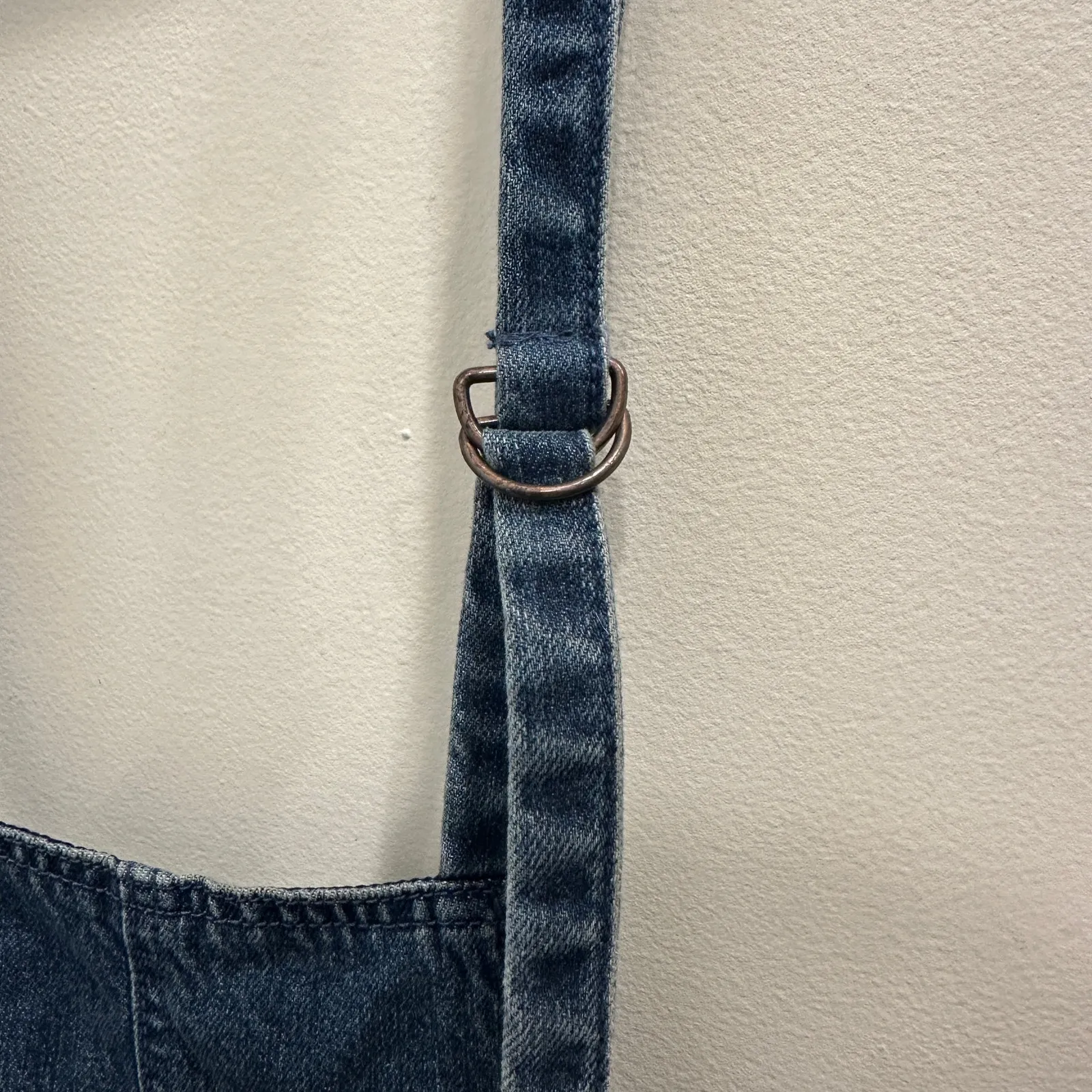 Free People We The Free Denim Strappy Shortalls Suspender Overall Shorts Twee 25 - Image 7