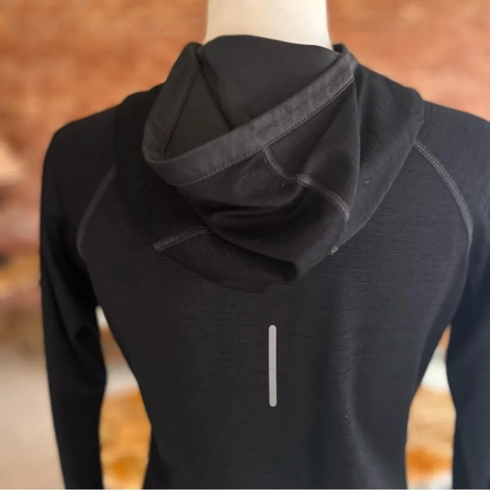 Nike Women’s Black Dri Fit Running Training Pullover Snap Hoodie M - Image 10