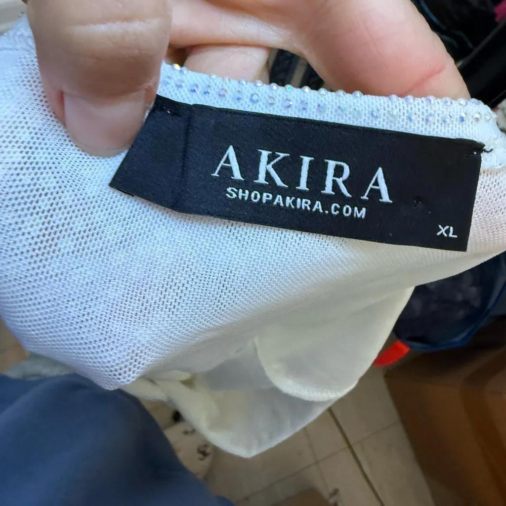 Akira She’s Glowing Rhinestone Halter Mini Dress - Image 5