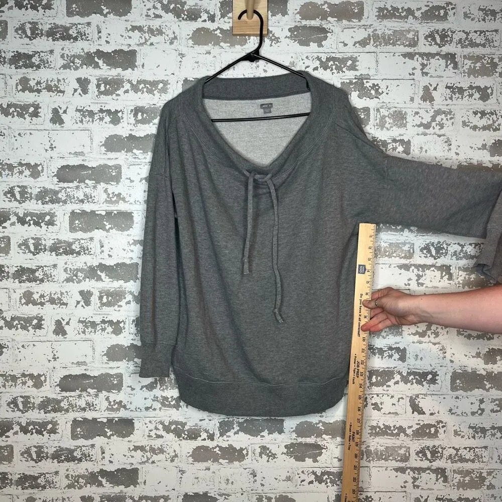 Aerie | women wide neck gray pullover oversized - Image 7