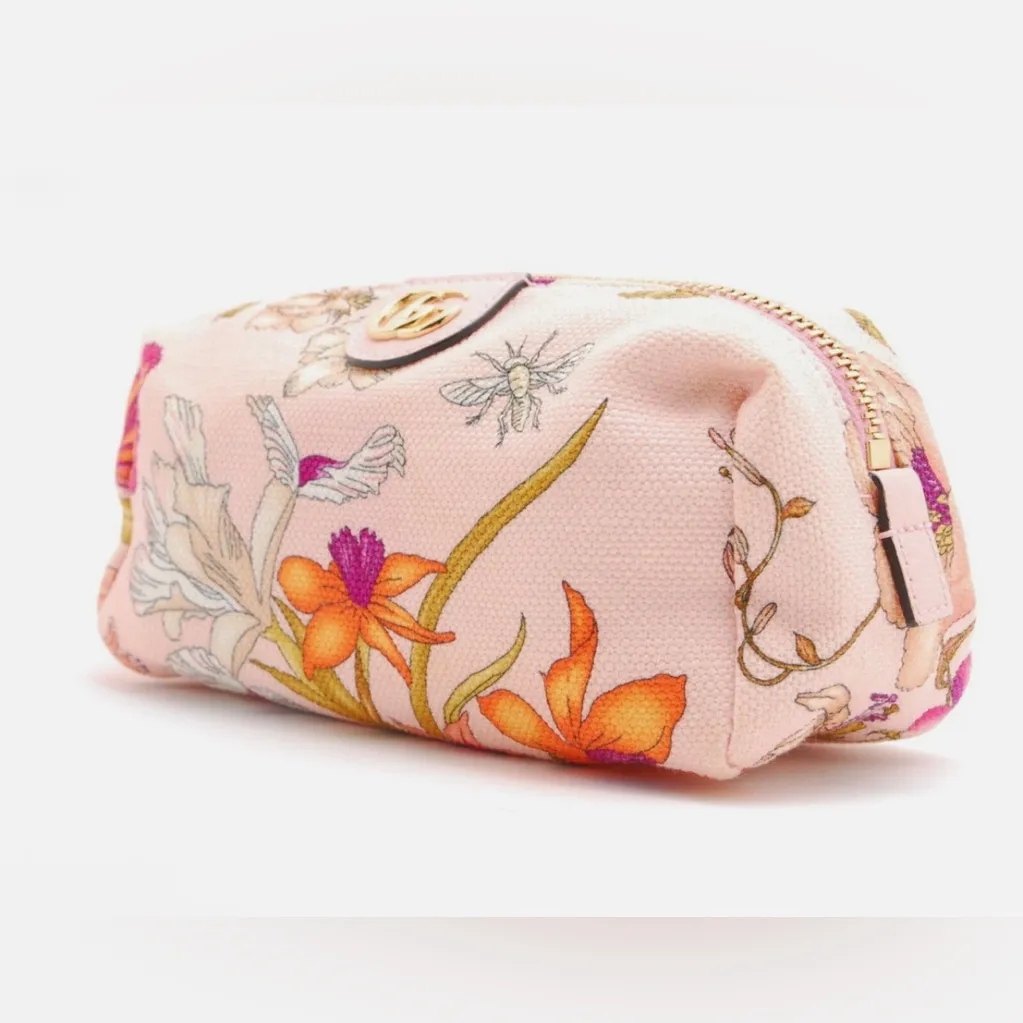 Gucci Limited Edition Pink Flora Cosmetic Case New in Box, Full Inclusion Set - Image 2