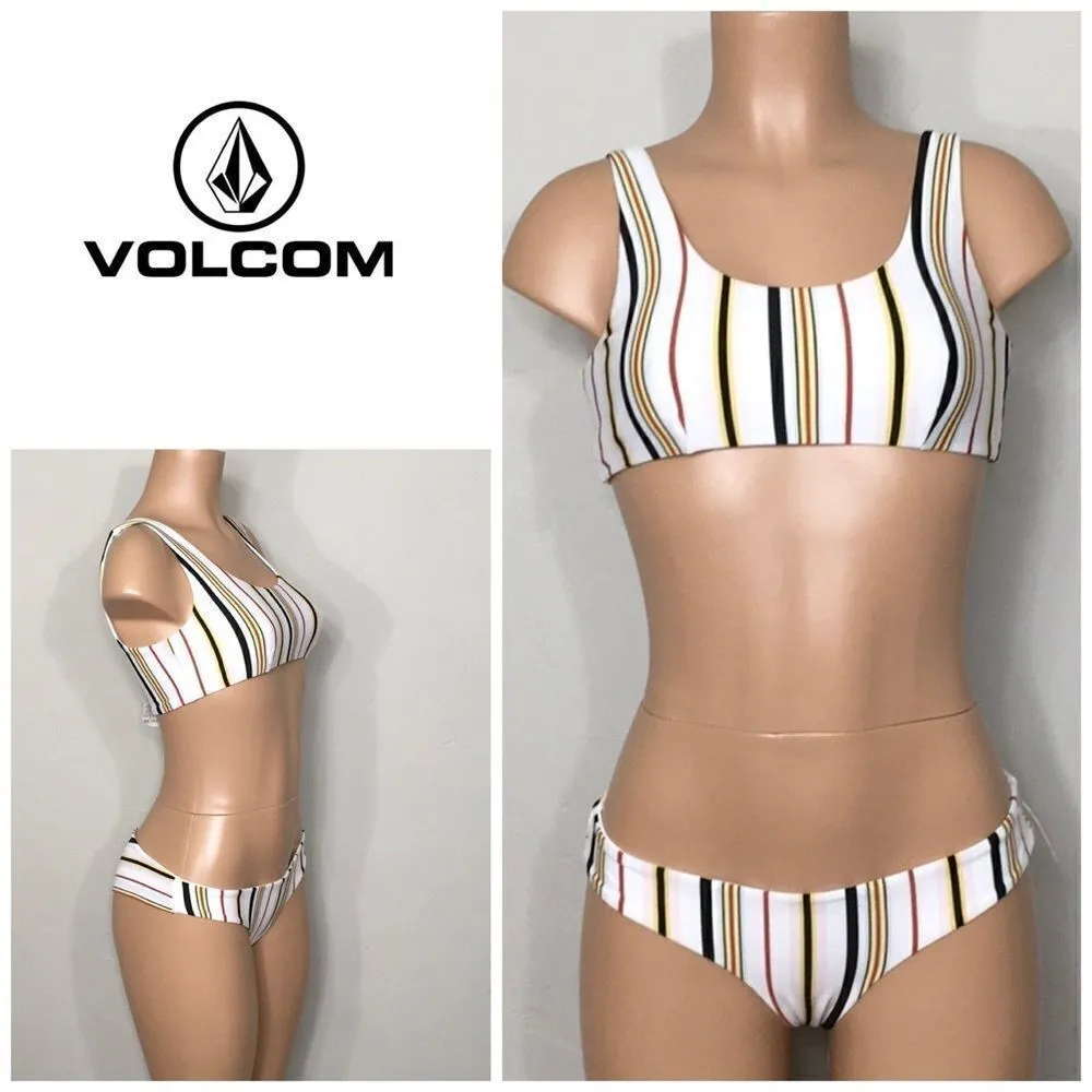 New Volcom stripe bikini. S/M - Image 2
