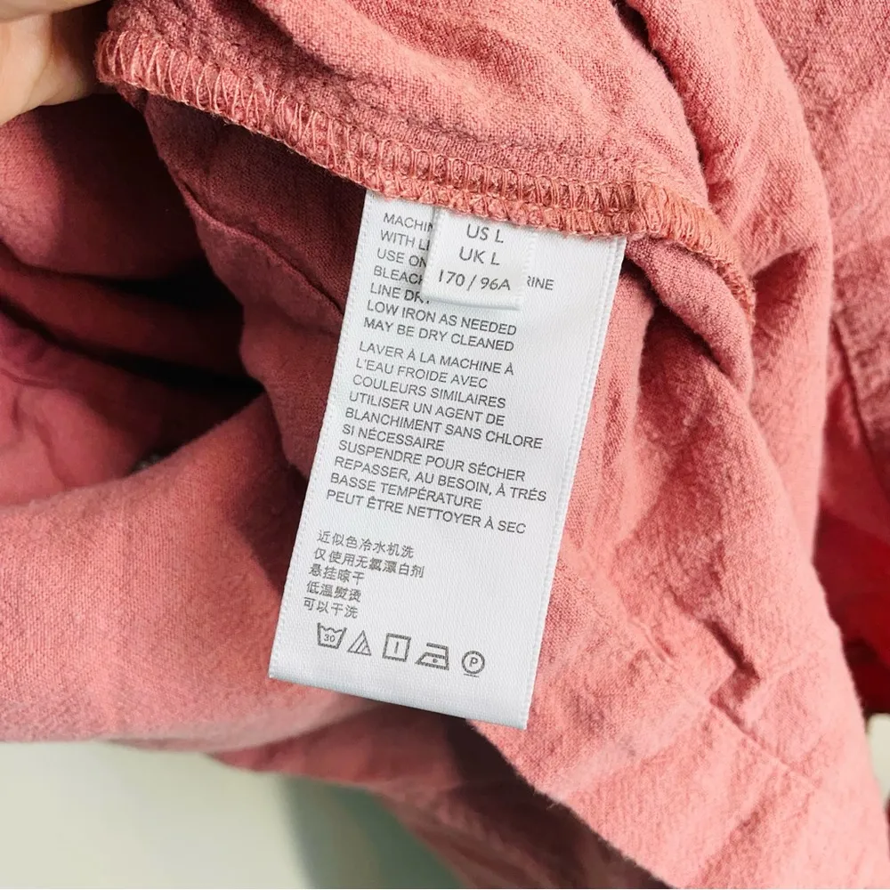 BDG Linen Blend Pink Romper Overalls size L - Image 10