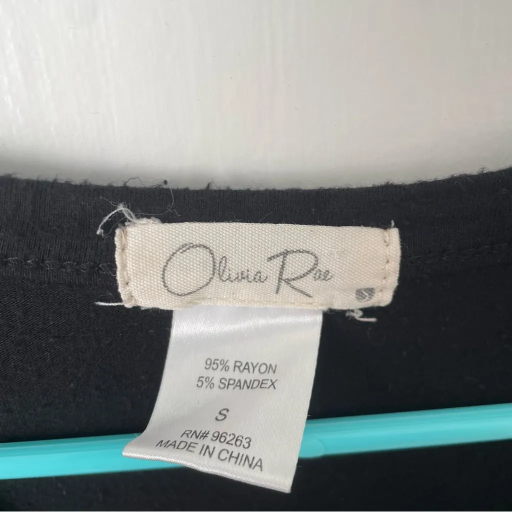 Olivia Rae Black Cropped Top Soft Material - Image 2