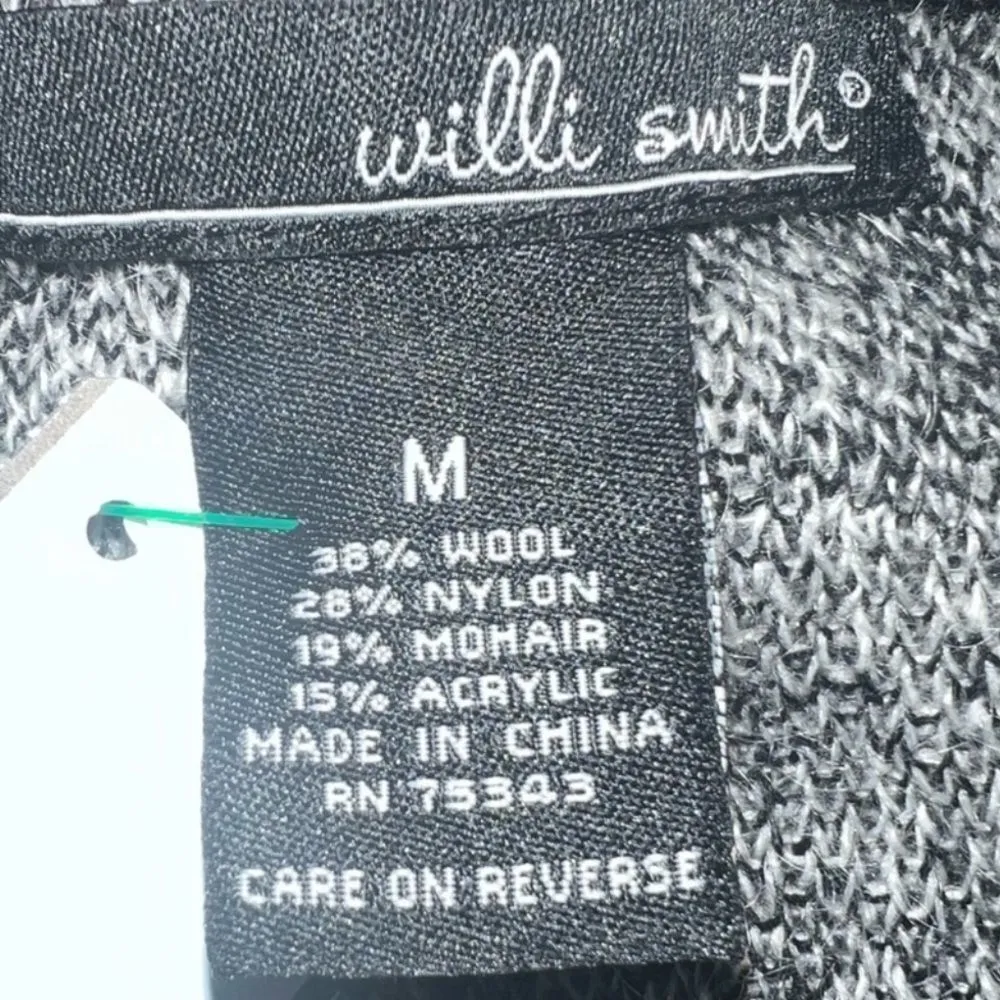 Willi Smith Women's Houndstooth Cardigan Jacket Black & White Size M - Image 3