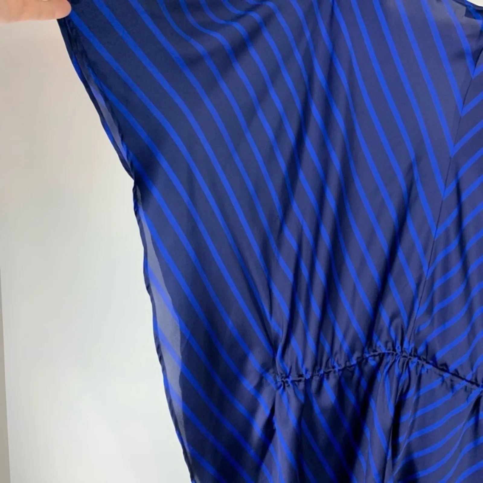 Lauren Ralph Lauren Blue Stripe Blouse Sz Small/ Medium - Image 7