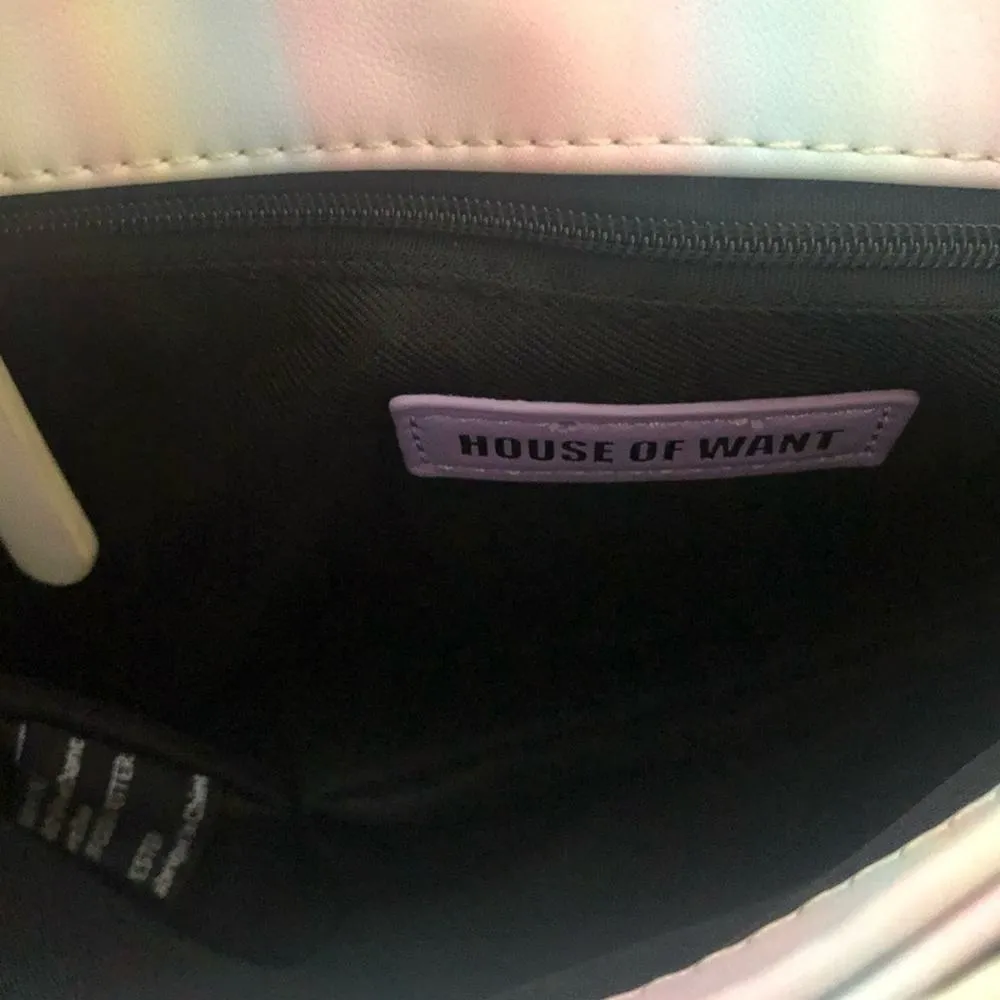 House of Want H.O.W. We Step Up Shoulder Bag in Sunset Stripe Pastel NEW Pink - Image 10