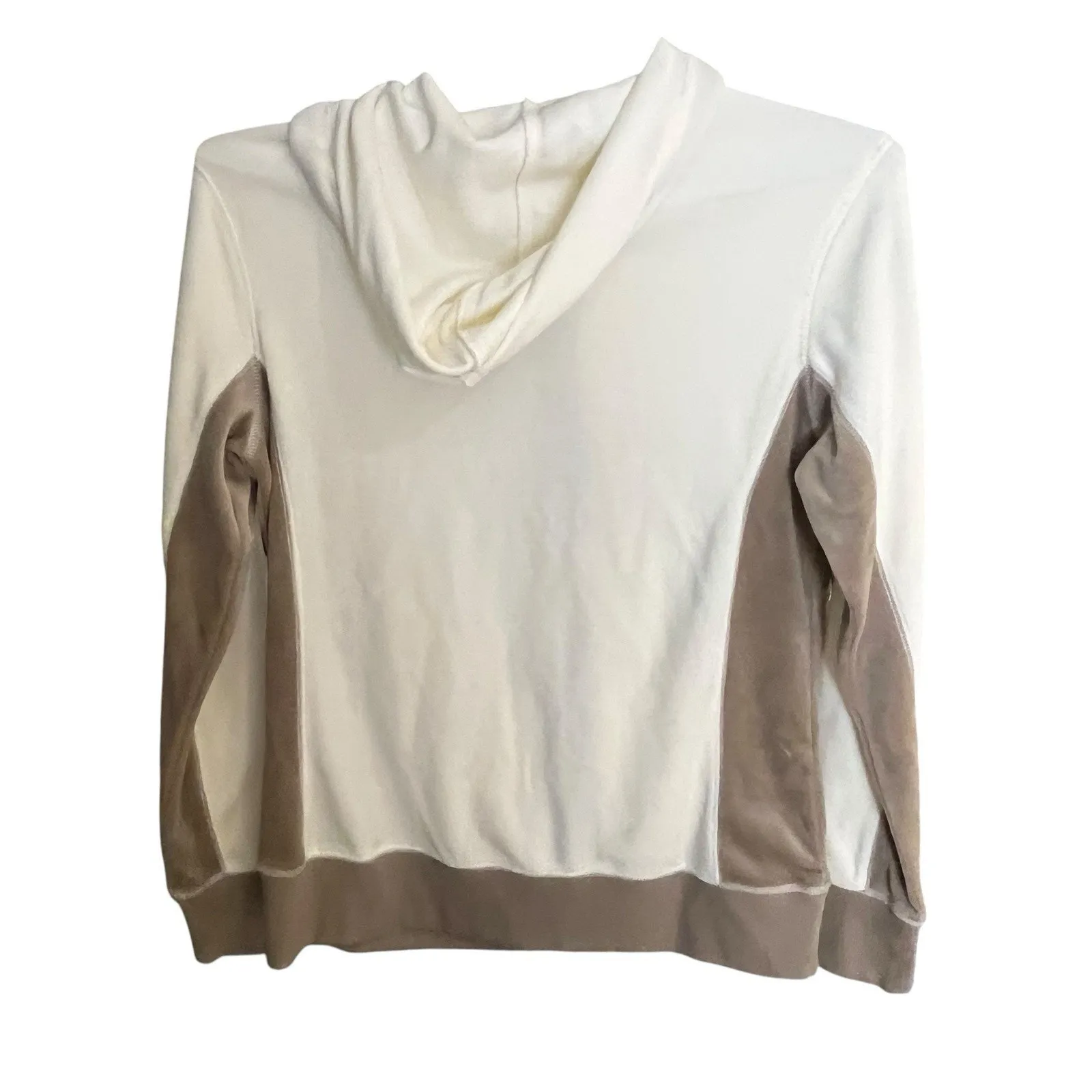 Tek Gear women's M full ip ultra soft ivory fleece hoodie NWT - Image 2