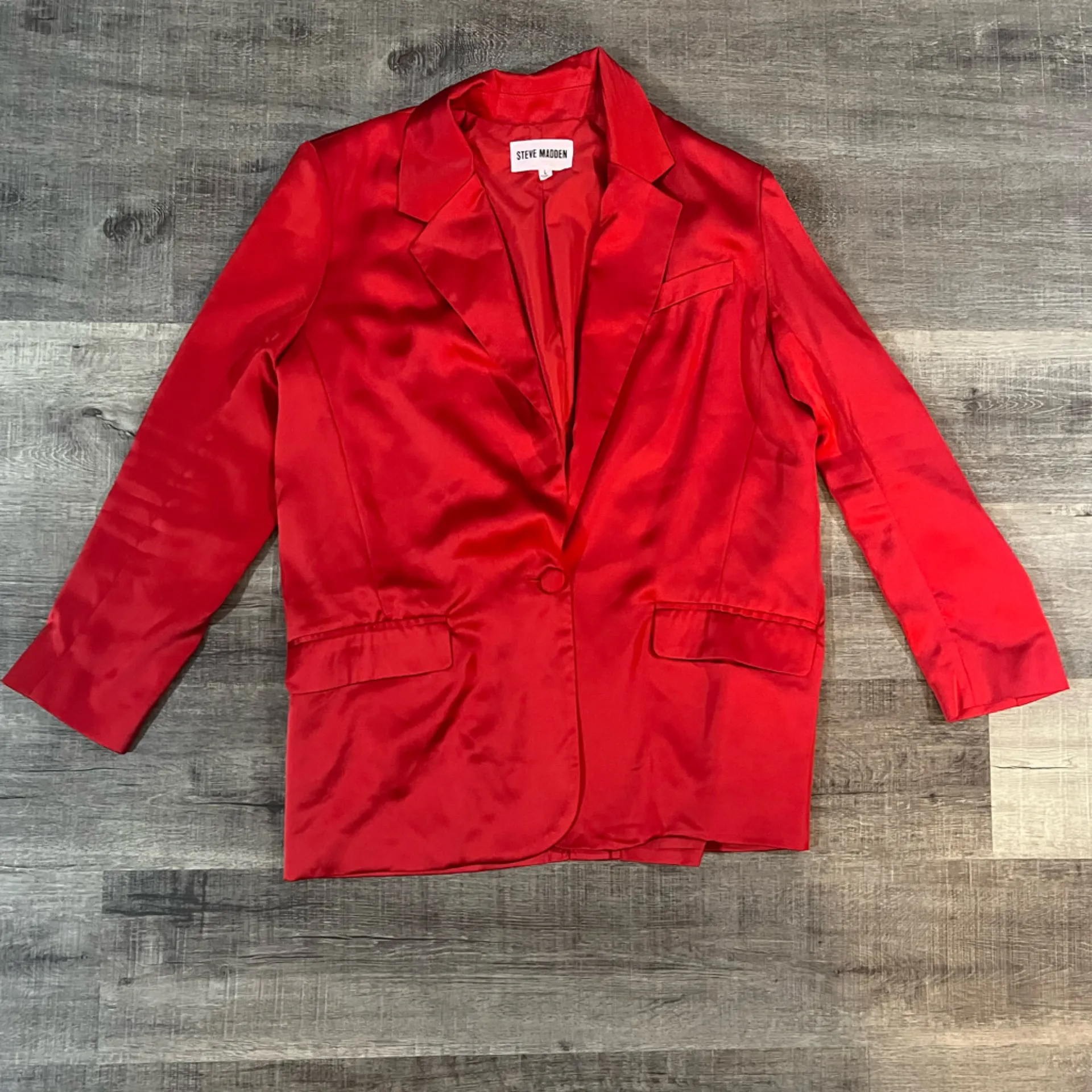 STEVE MADDEN Smooth Talk Blazer in Red - Image 3