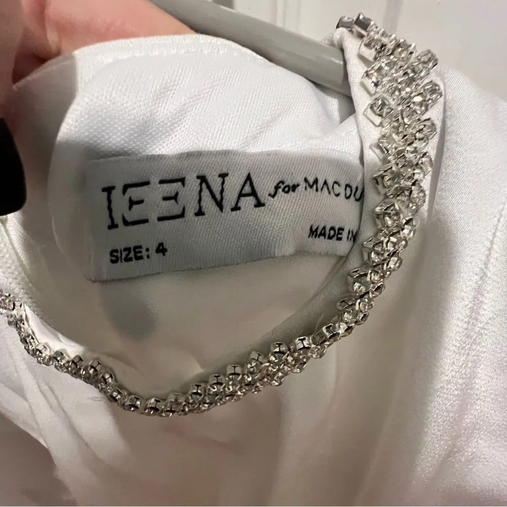 NWT IEENA for Mac Duggal Rhinestone Neckline Draped Mini Dress‎ size 4 - Image 8