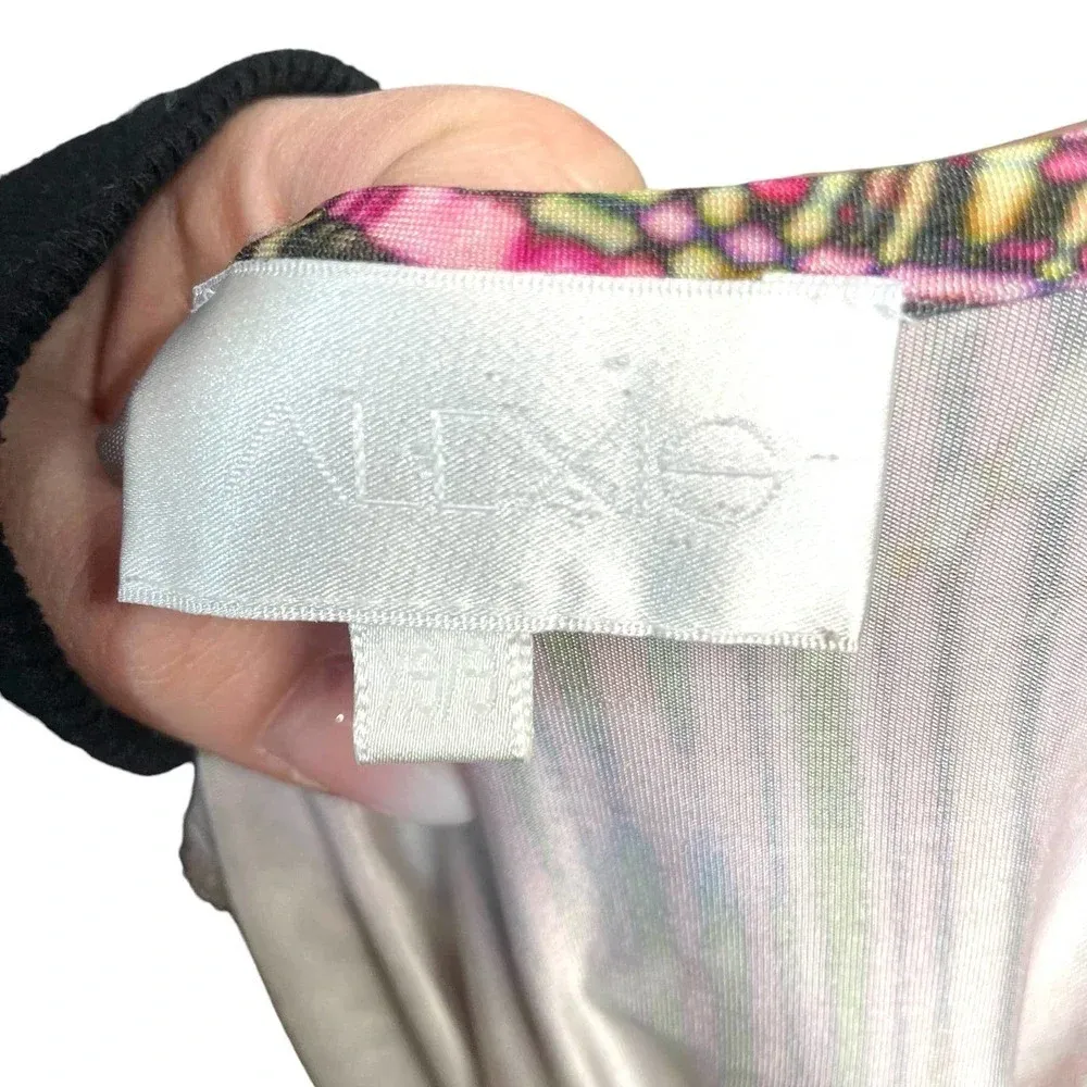 Alexis Top Blouse Shirt Abstract‎ Print Multicolor Poncho Kimono Size XS Small - Image 5