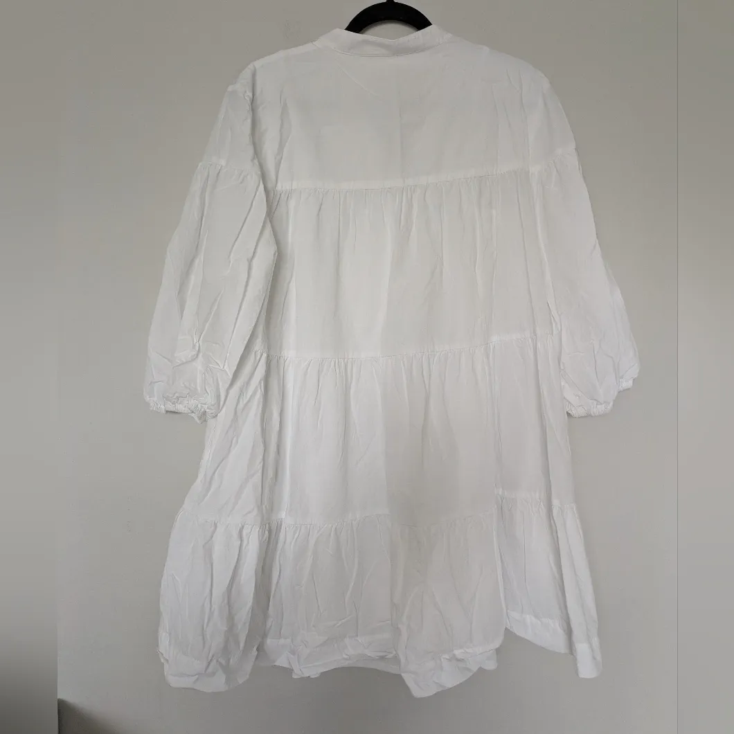 Wayf Classic White Shirt Dress With Flaw Sz L - Image 4