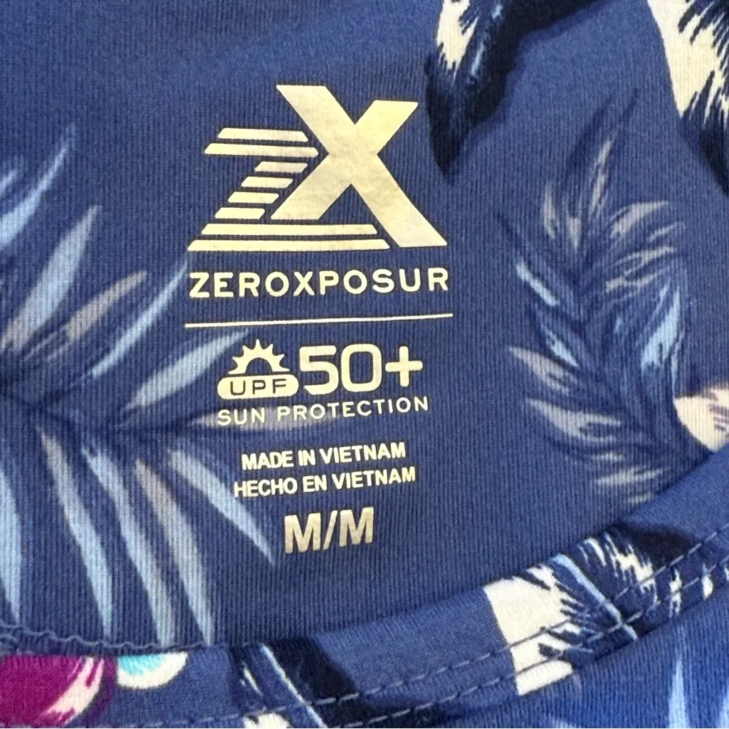 ZeroXposur Summer Dress Activewear Medium UPF 50+ Purple‎ Floral Casual Sporty - Image 6