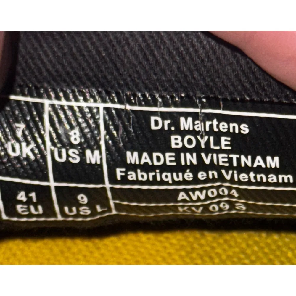 Dr. Martens Doc Martins Black Boyle Leather Loafer Men's 9 Women's 10 - Image 6