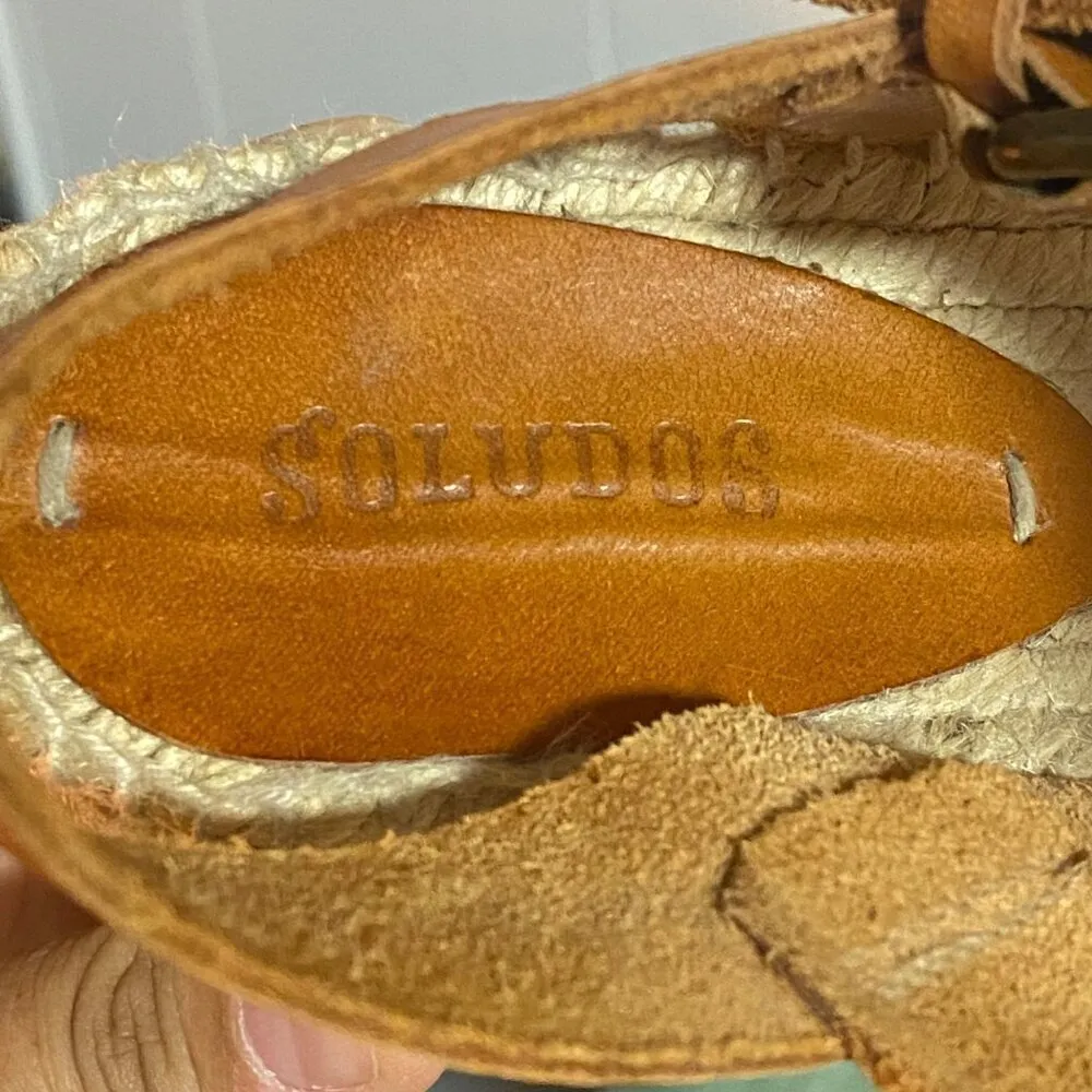 Soludos Minorca High Platform Wedge in Nude Size 6 - Image 7