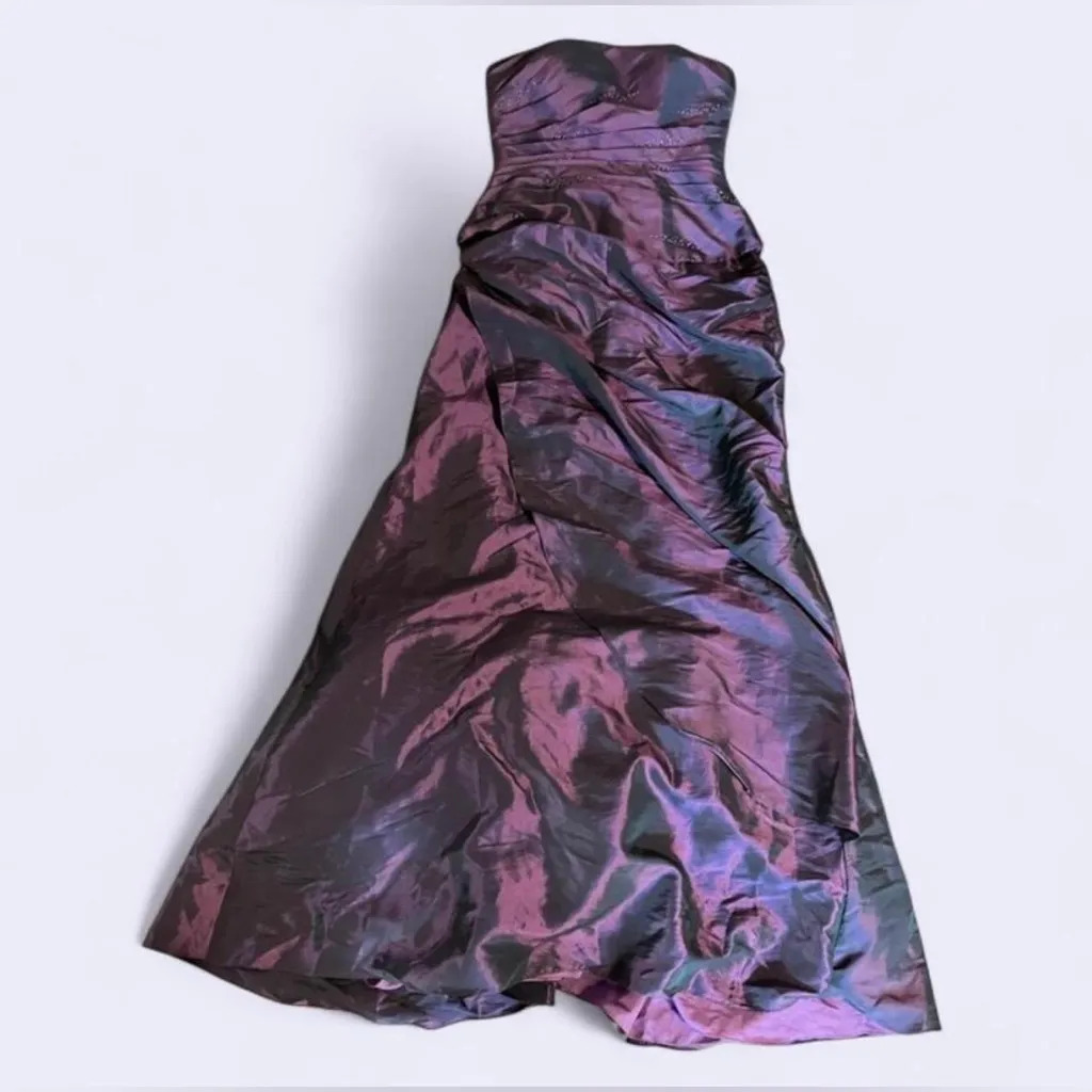 Purple Satin Strapless A - Image 2